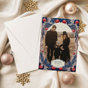 Foto Vintage Rot und Blau Weihnachten