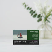 Foto - Vintage Segelyacht Visitenkarte (Stehend Vorderseite)