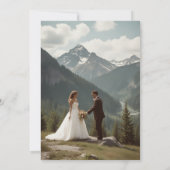 Foto Vintager Bergwald Evergreen Wedding Save The Date (Rückseite)