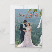 Foto Vintager Blumenstrauß Jugendstil Hochzeit Dankeskarte (Vorderseite)