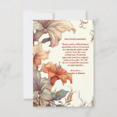 Foto Vintager Blumenstrauß Jugendstil Hochzeit Dankeskarte (Rückseite)