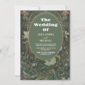 Foto Vintager Blumenstrauß Jugendstil Hochzeit Einladung (Vorderseite)