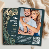 Foto Vintager Blumenstrauß Jugendstil Hochzeit Einladung