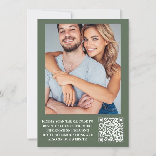 Foto Vintager Blumenstrauß Jugendstil Hochzeit Einladung (Rückseite)