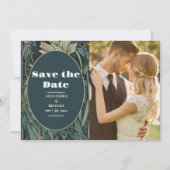 Foto Vintager Blumenstrauß Jugendstil Hochzeit Save The Date (Vorderseite)
