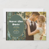 Foto Vintager Blumenstrauß Jugendstil Hochzeit Save The Date (Vorderseite)