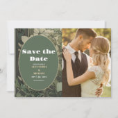 Foto Vintager Blumenstrauß Jugendstil Hochzeit Save The Date (Vorderseite)