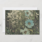 Foto Vintager Blumenstrauß Jugendstil Hochzeit Save The Date (Rückseite)