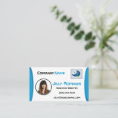 Foto-Visitenkarte für das passende Mitarbeiter-ID- Visitenkarte (Stehend Vorderseite)