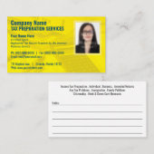 Foto-Visitenkarte für die Steuervorbereitung Visitenkarte (Vorne/Hinten)