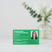 Foto-Visitenkarte für die Steuervorbereitung Visitenkarte (Stehend Vorderseite)