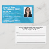 Foto-Visitenkarte für die Steuervorbereitung Visitenkarte (Vorne/Hinten)