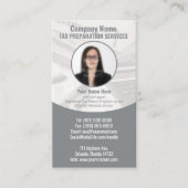 Foto-Visitenkarte für die Steuervorbereitung Visitenkarte (Vorderseite)
