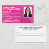 Foto-Visitenkarte für die Steuervorbereitung Visitenkarte (Vorne/Hinten)