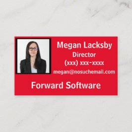 Foto-Visitenkarte für passendes Abzeichen Visitenkarte