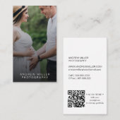 Foto Visitenkarte mit QR-Code vertikal (Vorne/Hinten)