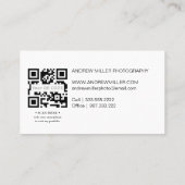 Foto-Visitenkarte mit QR-Code Visitenkarte (Rückseite)
