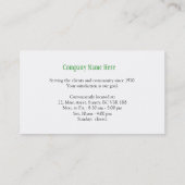 Foto Visitenkarten, einfach und elegant Visitenkarte (Rückseite)