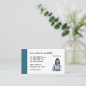 Foto-Visitenkarten für Krankenpfleger Visitenkarte (Stehend Vorderseite)