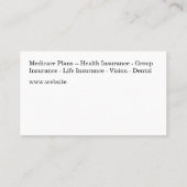 Foto-Visitenkarten für Versicherungsmakler Visitenkarte (Rückseite)