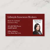 Foto-Visitenkarten für Versicherungsmakler Visitenkarte (Vorderseite)