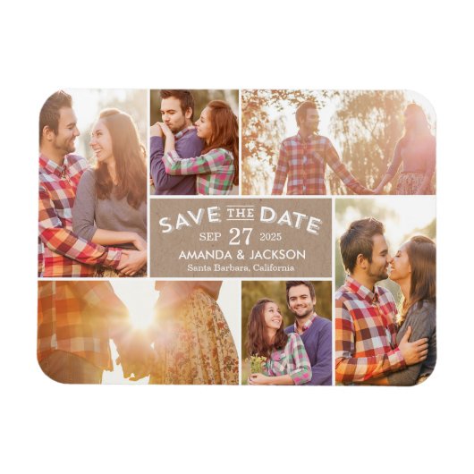Foto-Vitrine Save-The-Date-Magnet Magnet (Horizontal)