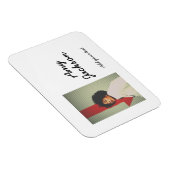 Foto vollständiger Name Datum einfach minimal Mädc Magnet (Rechte Seite)