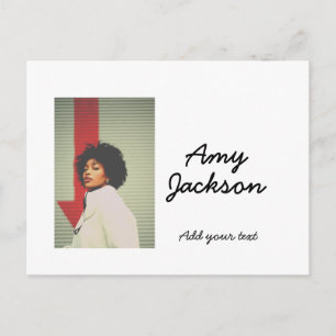 Foto vollständiger Name Datum einfach minimal Mädc Postkarte