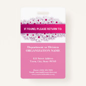 Foto Volunteer fröhliches Happy White Daisies Pink Ausweis (Rückseite)