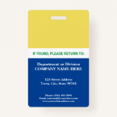 Foto Volunteer Non-Profit-NRO Alle Farbvorlagen Ausweis (Rückseite)