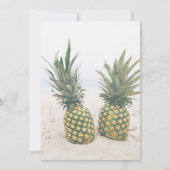 Foto von 2 Ananas am Strand Geburtstag Einladung (Rückseite)