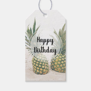 Foto von 2 Ananas am Strand Geburtstag Geschenkanhänger