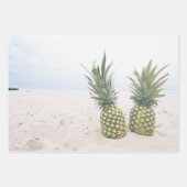 Foto von 2 Ananas am Strand Geschenkpapier Set (Vorderseite 2)