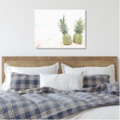 Foto von 2 Ananas am Strand Leinwanddruck (Insitu (Schlafzimmer))