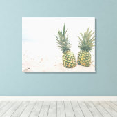 Foto von 2 Ananas am Strand Leinwanddruck (Insitu (Holzboden))