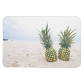 Foto von 2 Ananas am Strand Magnet (Horizontal)