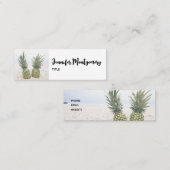 Foto von 2 Ananas am Strand Mini Visitenkarte (Vorne/Hinten)