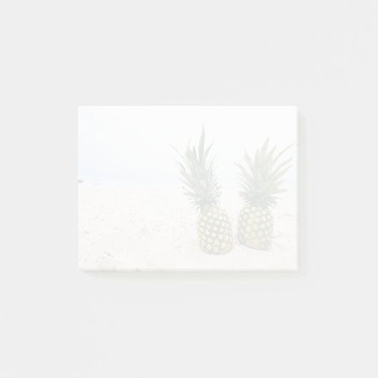 Foto von 2 Ananas am Strand Post-it Klebezettel (Vorderseite)
