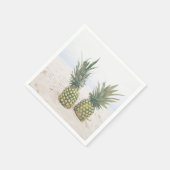 Foto von 2 Ananas am Strand Serviette (Ecke)