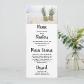 Foto von 2 Ananas auf einer Hochzeit am Strand Einladung (Stehend Vorderseite)