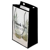 Foto von 2 Ananas auf einer Hochzeit am Strand Kleine Geschenktüte (Vorderseite Schrägansicht)