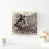 Foto von Ballet Slippers Quadratische Wanduhr (Zuhause)
