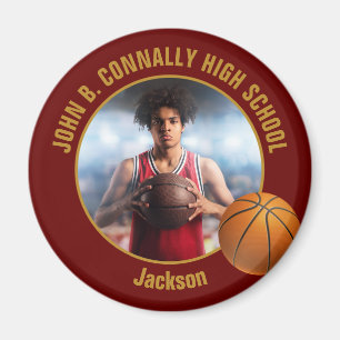 Foto von Basketballspieler in Maroon Gold Magnet