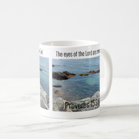 Foto von Bibelversen im Tiefsee Kaffeetasse (VorderseiteRechts)