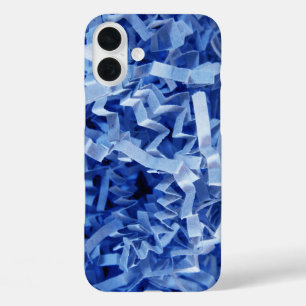 Foto von blauem geknittertem zerrissenem Papier au iPhone 16 Plus Hülle