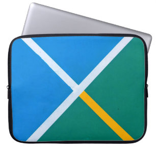 Foto von blauem und grünem Bürgersteig Laptopschutzhülle