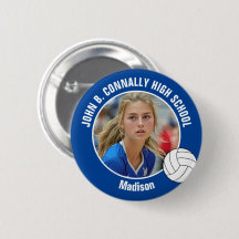 Foto von blauem Volleyballspieler Hochstimmung in 
