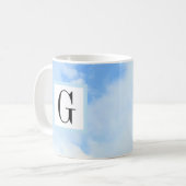 Foto von Blue Sky Eleganter Single Initial Kaffeetasse (Vorderseite Links)