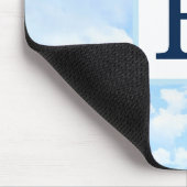 Foto von Blue Sky Eleganter Single Initial Mousepad (Ecke)