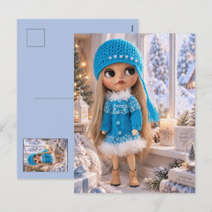 Foto von Blythe-Puppe Feiertagspostkarte